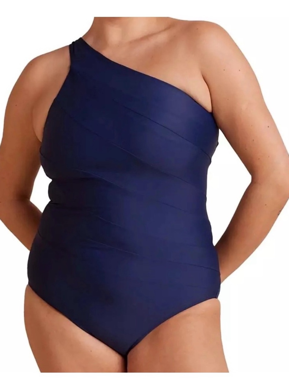 summersalt One-Shoulder Navy Swimsuit